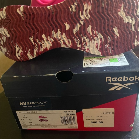 Reebok Zig Dynamica 2.0 Girls Big Kid Size 5 - Picture 4 of 8